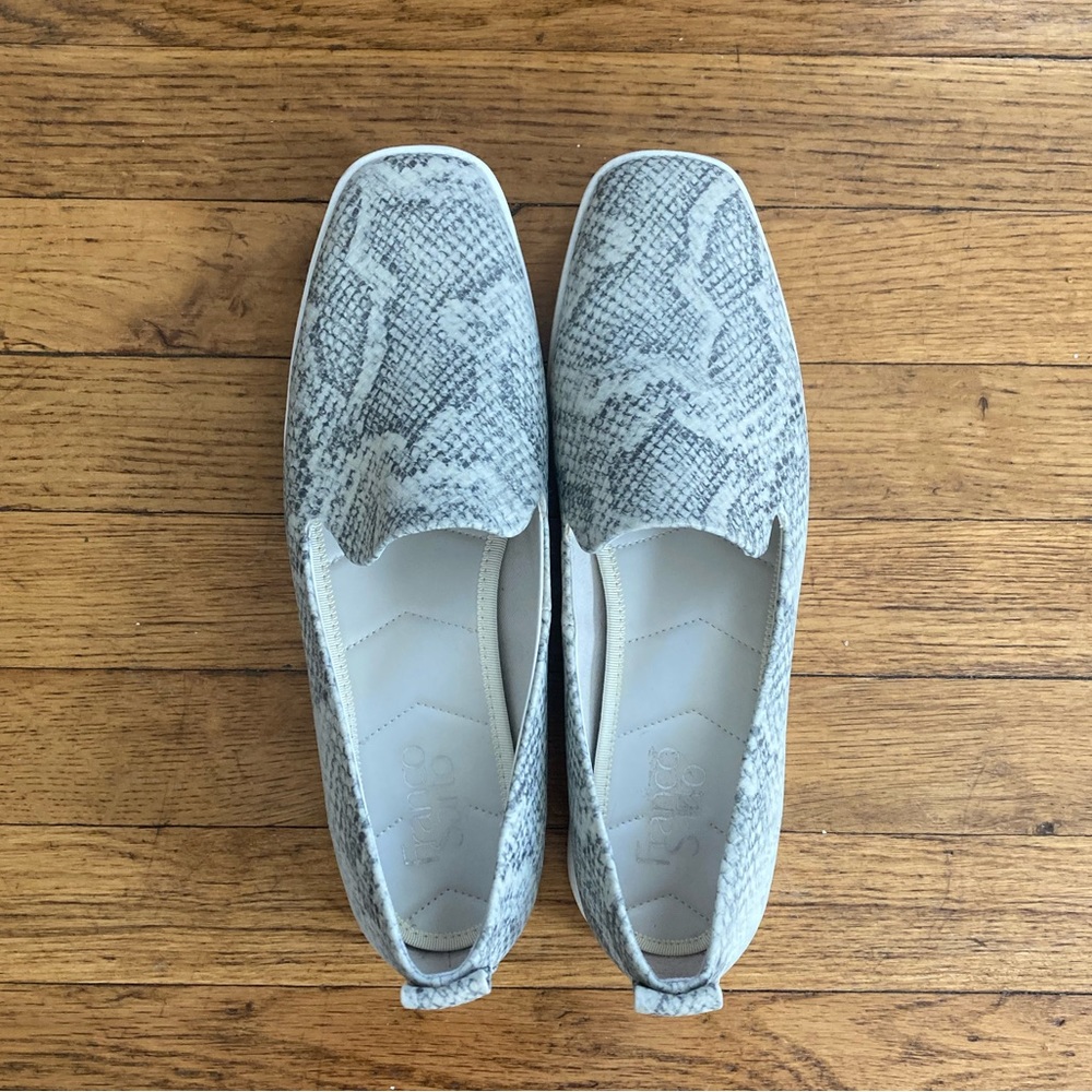 FRANCO SARTO | Snakeskin Slipon Sneakers with Square Toe